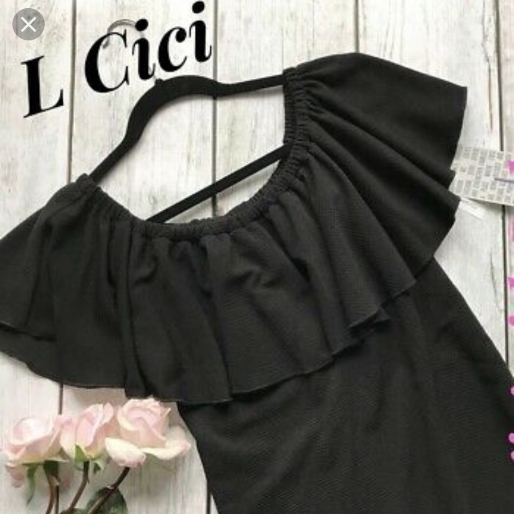 LuLaRoe solid black Cici dress